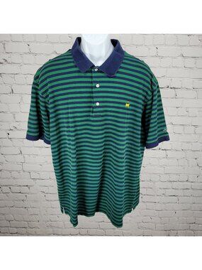 Masters Collection Green Blue Golf 60s 2 Ply Mercerized Pima Polo Shirt Size XXL